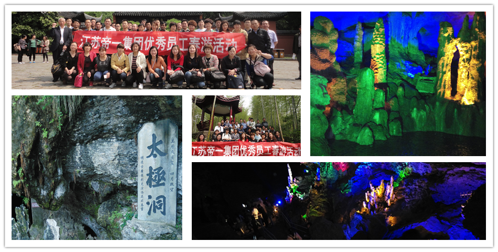 组织获得“2014年杜着秀员工”称号的员工赴安徽太极洞游览(图1)